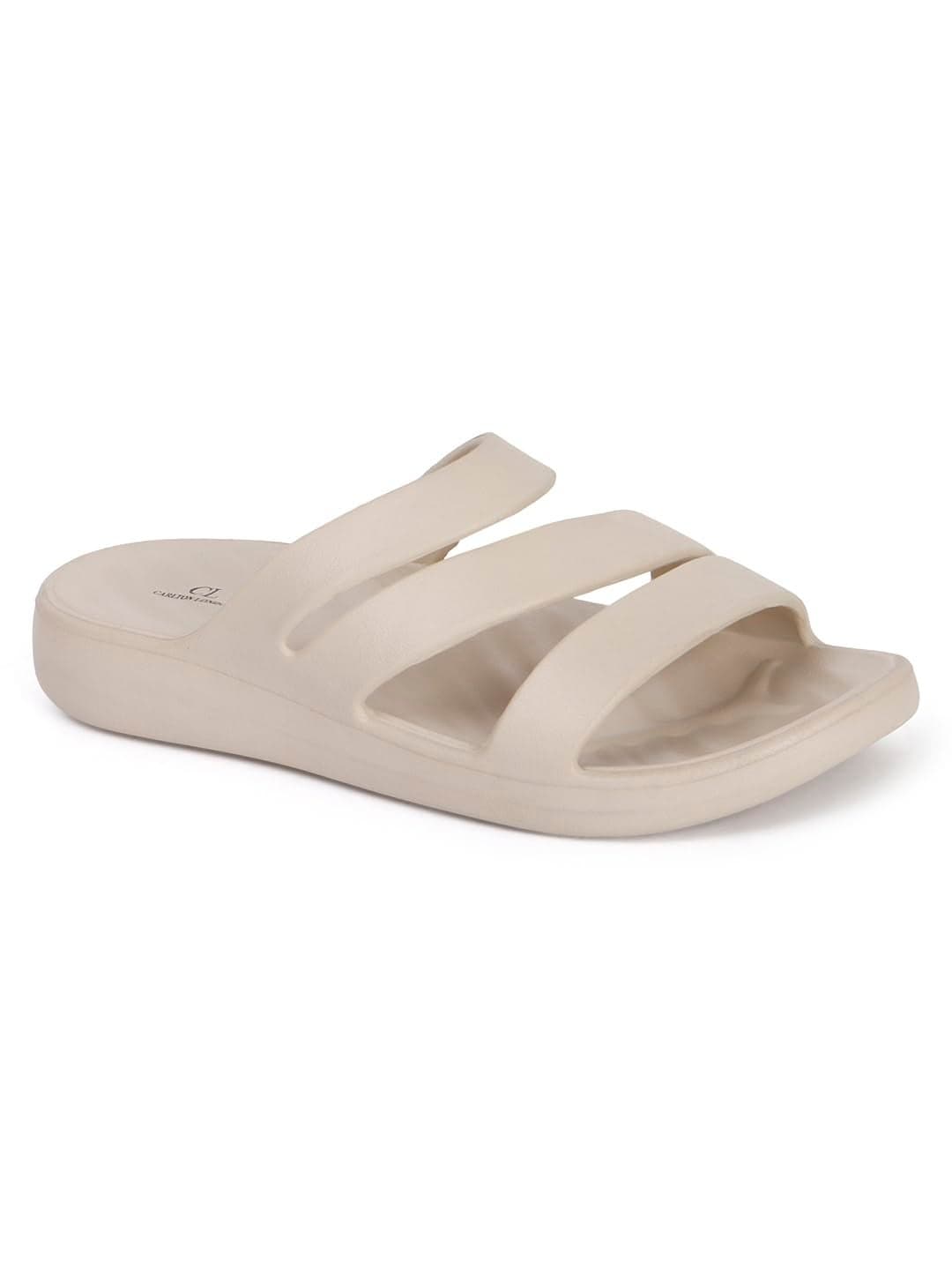 Carlton London Women Flip-Flop,Beige,UK-4