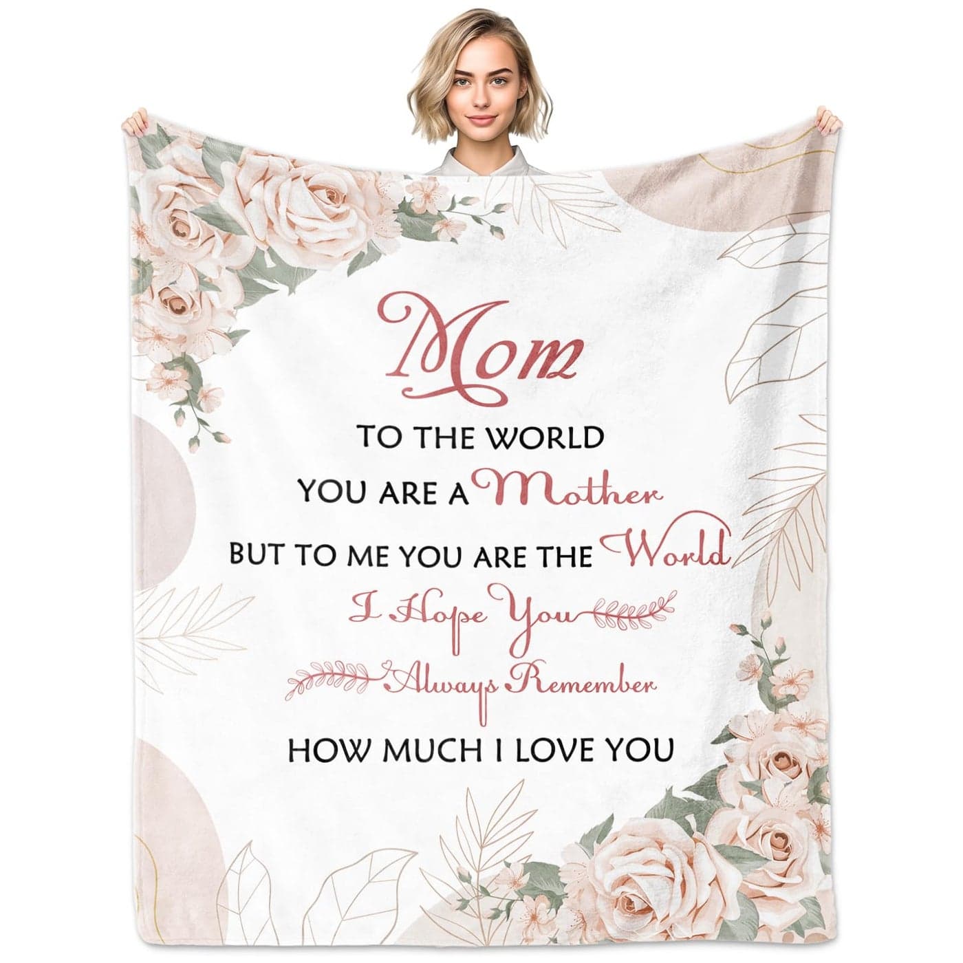 FIOUNG Gifts for Mom from Daughter Mom Birthday Gifts Blanket 60x50 Mother Gift from Son Moms Gift Ideas for Mothers Day Christmas Anniversary Valentines Day to My Mother Throw Blankets