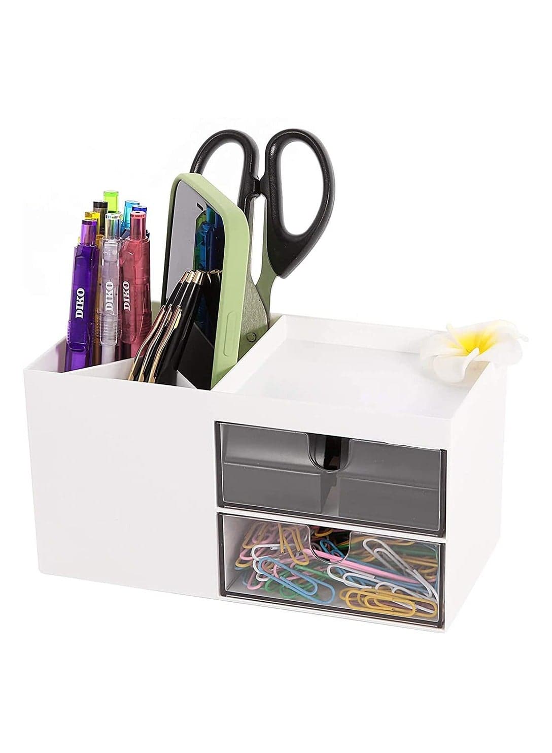 Pen Holder Office Desk Organizer and Accessories Multi-Functional Pencil Cup Pencil Holder for Desk Pen Organizer Desktop Stationary Organizer Office Organization and Storage White