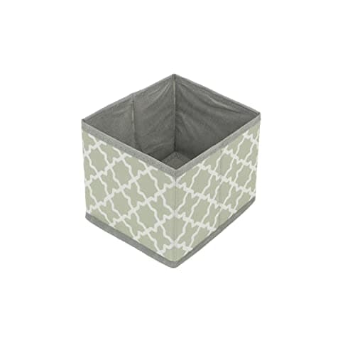 HOKIPO Non-woven polypropylene Wardrobe Organizer Foldable Cloth Storage Bin Square Baskets for Cupboard Closet, Pack of 1 (AR-3916), Grey