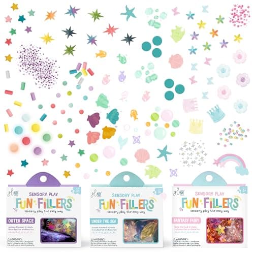 Glo Pals Fun Fillers 3 Pack Sensory Play Accessories Sensory and Mini Toys for Kids Bulk Party and Little Toys for Sensory Bins Gift Bag Stuffers and Party Favors Epic Adventure