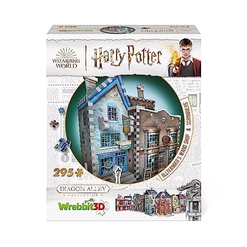 Wrebbit3D Harry Potter 3D Puzzle Model of Ollivanders Wand Shop and Scribbulus Diagon Alley Collection 295 Jigsaw Puzzle Pieces Build and Journey Through The Wizarding World