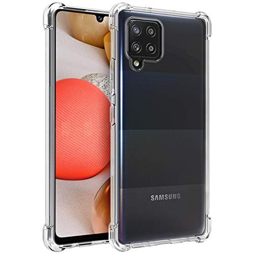 Osophter for Galaxy A42 5G Case Galaxy M42 5G Case Clear Transparent Reinforced Corners TPU Shock-Absorption Flexible Cell Phone Cover for Samsung Galaxy A42 5G(Clear)