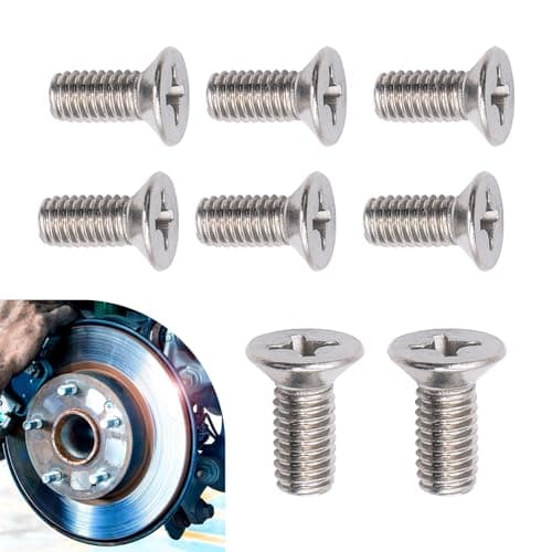 winterrock 8PCS Screw Rotor Brake Disc Retaining 93600060140H Stainless Steel Brake Disc Rotor Screws Front and Rear Brake Disc Rotor Screws Compatible with for Honda Acura Hyundai Models