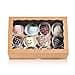 JCXGRVC 4PCS 10 x 7 x 25 inches Premium Cookies Boxes Strawberries Boxes with Clear Window Brown Natural Brown Paper Box