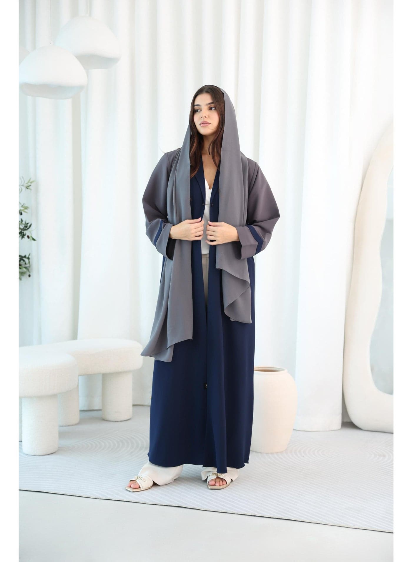 Blazer Design Open Front Abaya ABY1119