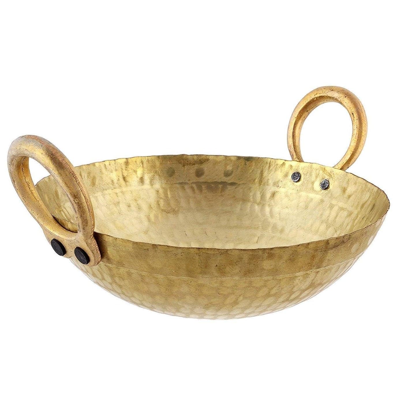 RJ kitchenware Store Brass Hammered Kadhai for CookingServing Pital Kadhai pital kadai 5500 ML