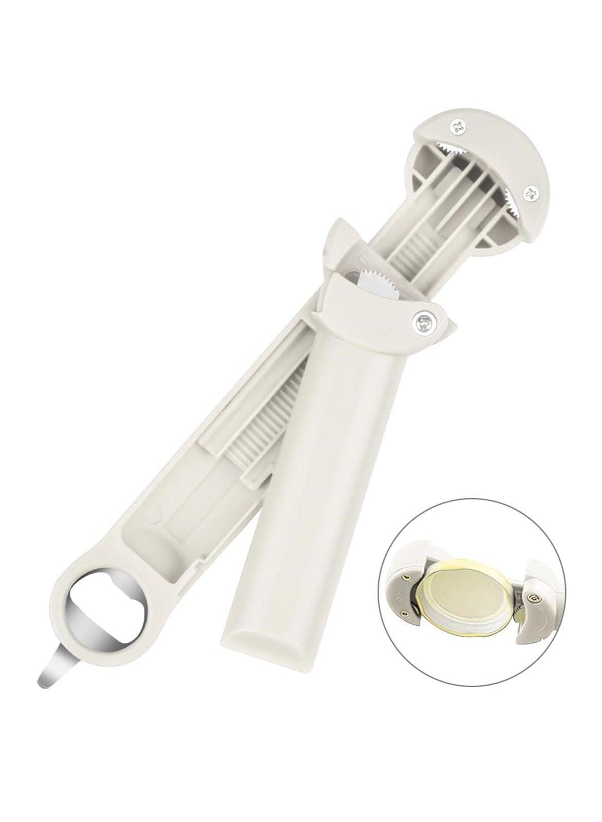 Ergonomic Multi-Function Can and Bottle Opener, Ideal Kitchen Tool for Seniors and Kids with Weak Hands
