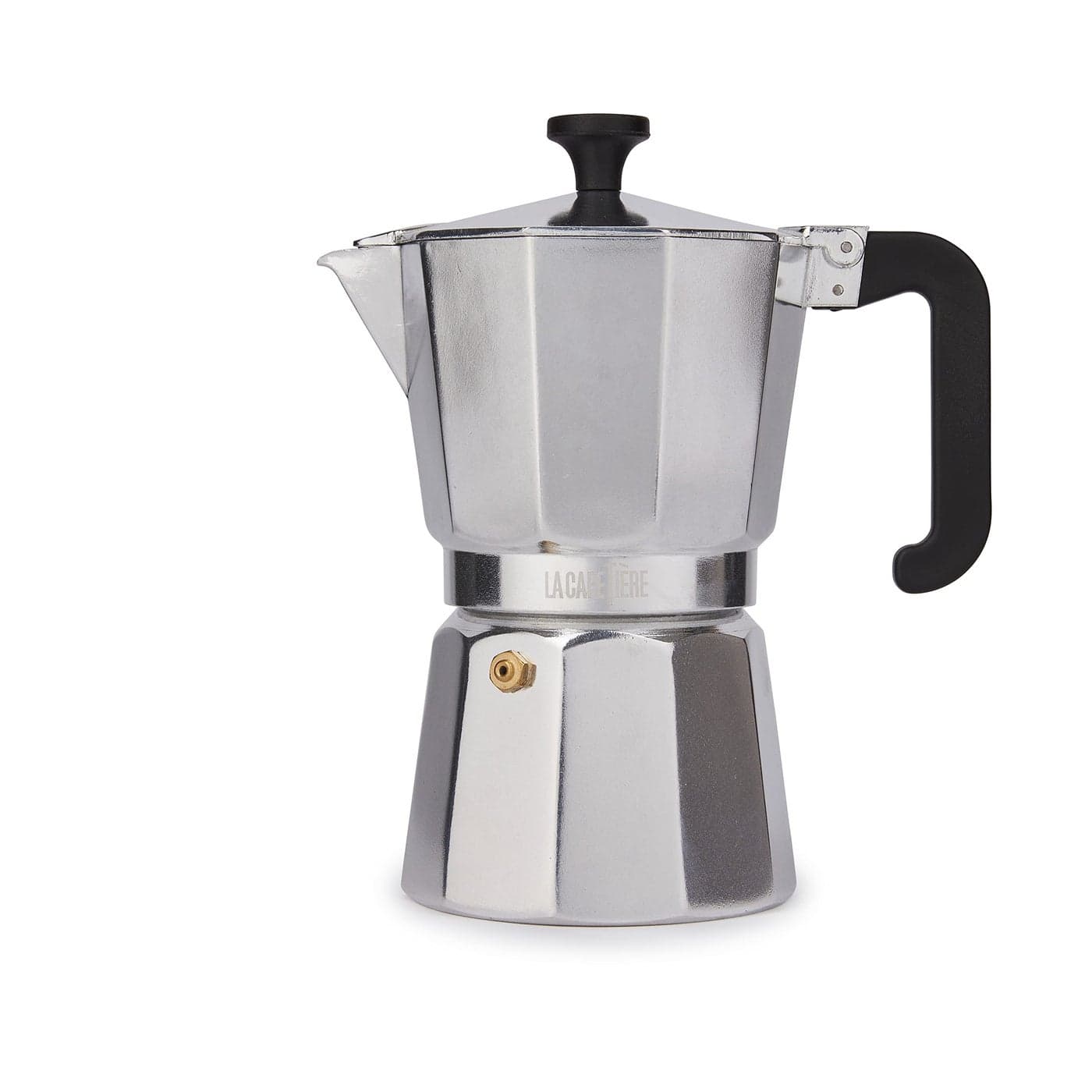 La Cafetire Venice Aluminium Espresso Maker NonInduction Six Cup Silver Gift Boxed