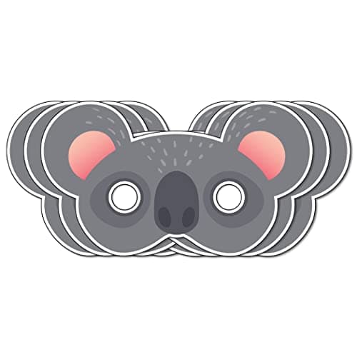 Festiko® Koala Theme Face Masks (6 Pcs), Koala Theme Party Supplies, Return Gifts for Kids, Koala Theme Party Items,Face Masks for Kids