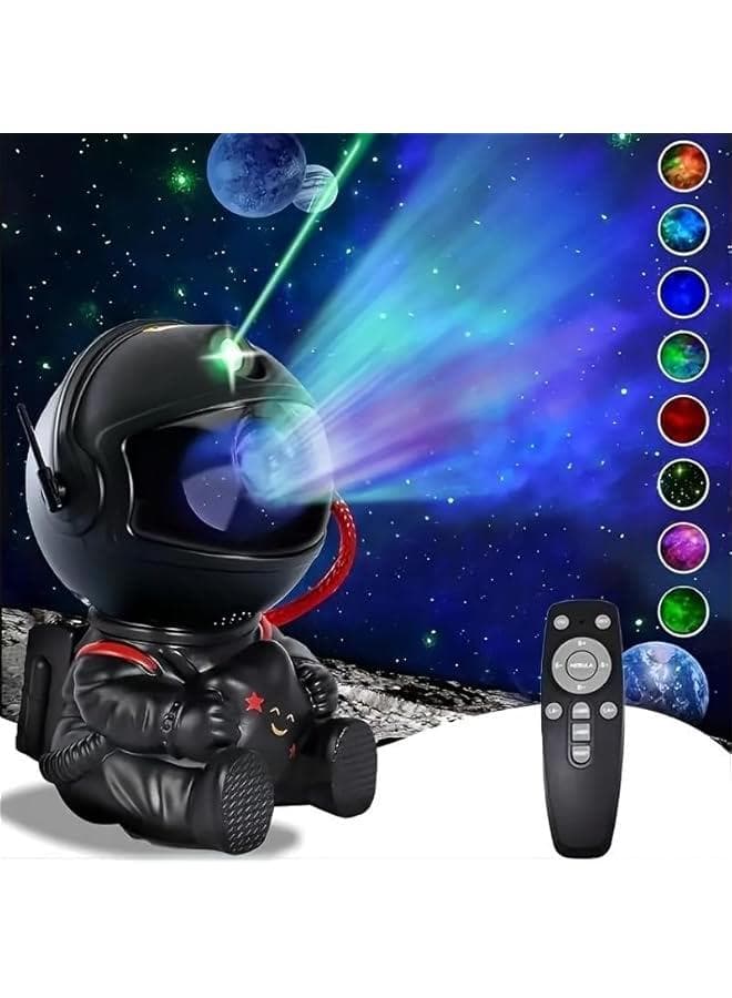 Star Projector Galaxy Night Light, Astronaut Space Projector, Starry Nebula Ceiling LED Lamp with Remote, Kids Room Decor Aesthetic, Gifts for , Birthdays, Valentine's Day (Black)