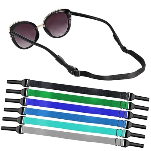 SMARTTOP Adjustable Glasses Strap-6 Pack No Tail Eyeglass Straps Eyewear Retainer Sport Unisex Sunglass Straps Holder(8.2 IN)