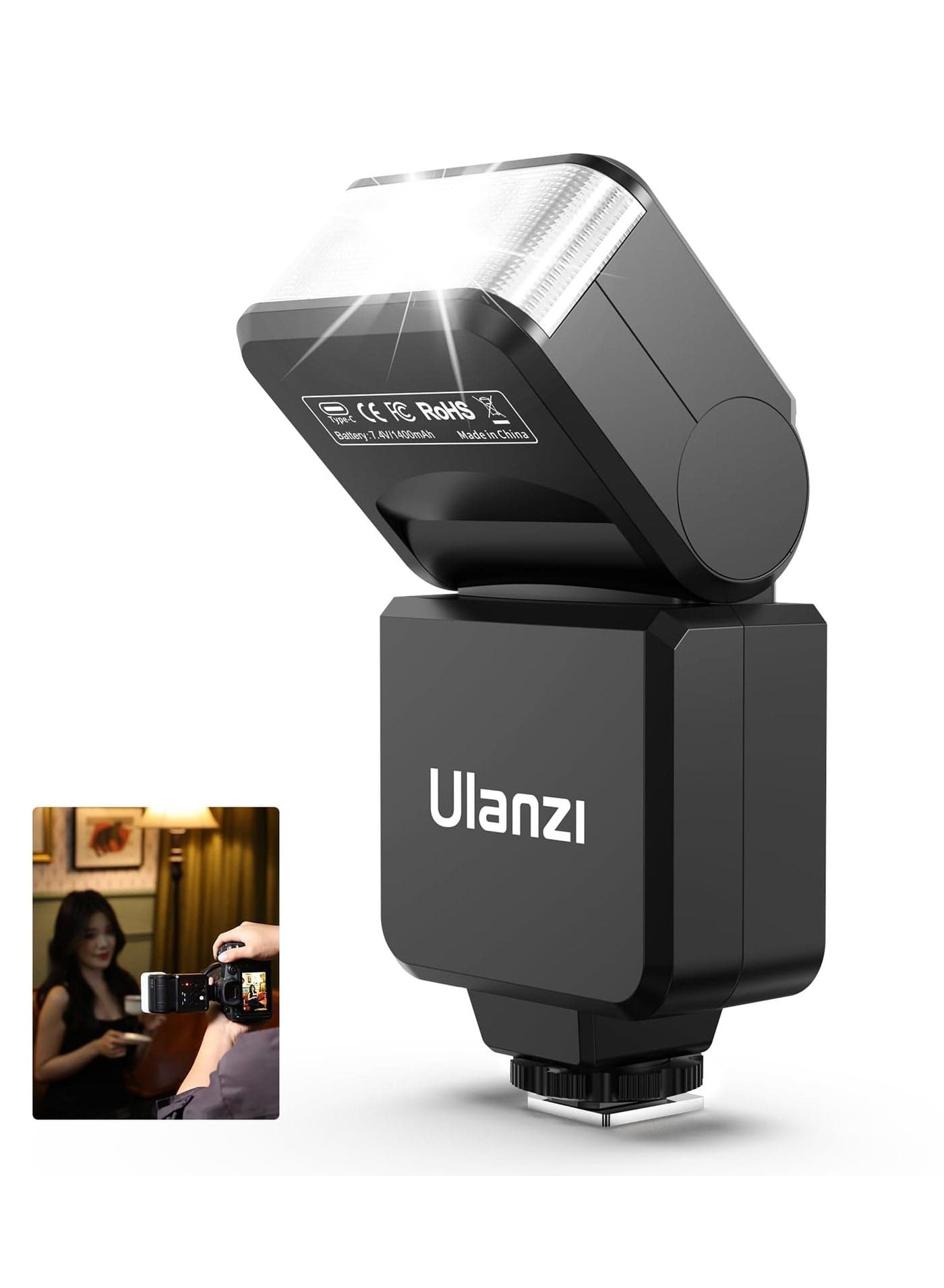 Ulanzi F32 Camera Flash, Camera Speedlite with GN32 / CCT 5600K for Canon/Fuji/Sony/Nikon/Panasonic Olympus Pentax and Other SLR Digital Cameras, and Digital Cameras with Single Contact Hot Shoe