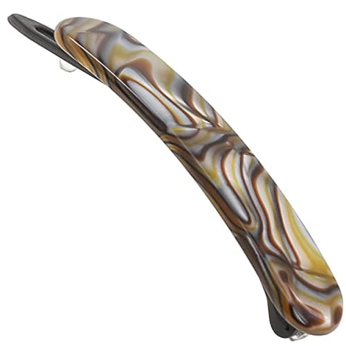 Camila Paris CP2818 French Hair Barrette Clip for Girls Small Handmade Onyx MetalFree Closure Strong Hold Grip Hair Clips for Women No Slip Styling Girls Hair Accessories Made in France