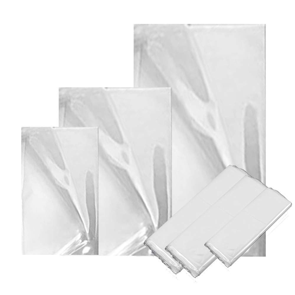 300 pcs Heat Shrink Wrap Bags CNYMANY 39x63 5x75 52x92 inch 3 Sizes Clear Odorless Heat Shrink Film Wrap for Homemade DIY Project Packaging Soap Candle Jar Bath Bomb Gift