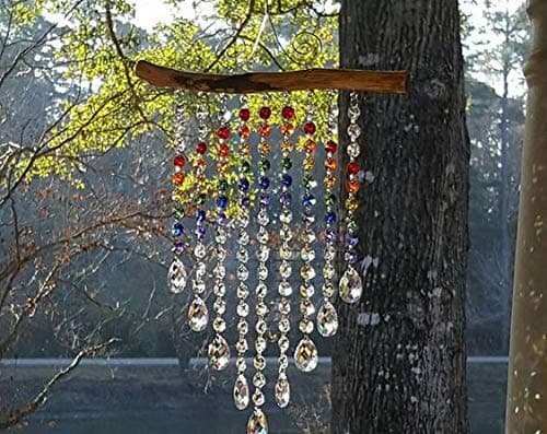 GANE-SHLIGHTS Glass Gl Sparkling K9 Crystal Glass Crystal Car Hanging Rainbow Suncatcher Beautiful Balcony Garden Hanging Ornament A11