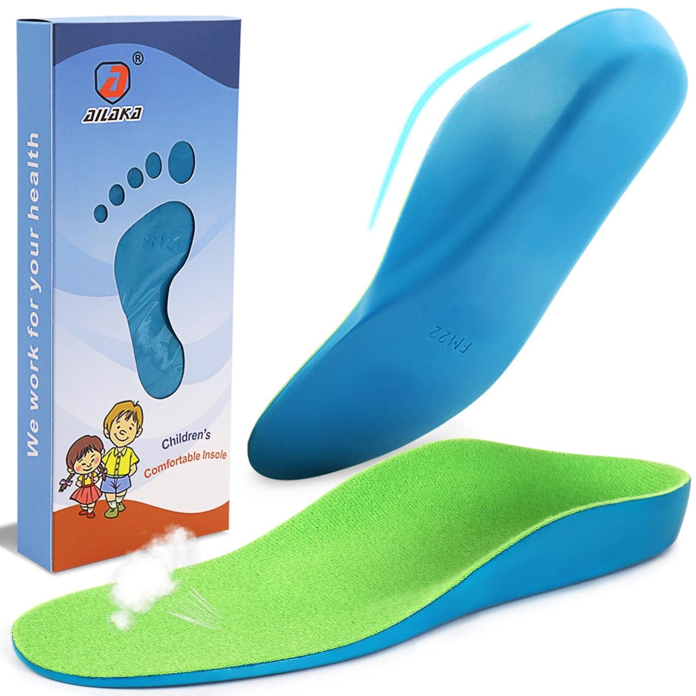 Kids Orthotic Arch Support Insoles PU Foam Cushioning Arch Support Shoe Insert for Overpronation Children Toddlers Flat feet Plantar Fasciitis235 M US Big Kid