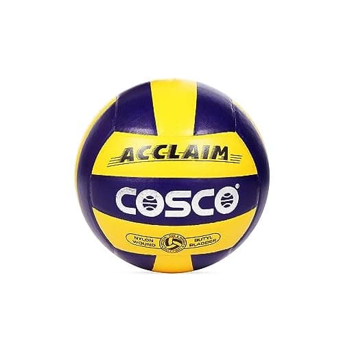 Cosco Acclaim Faux Leather, Nylon Volleyball, Size 4, (Multicolour)