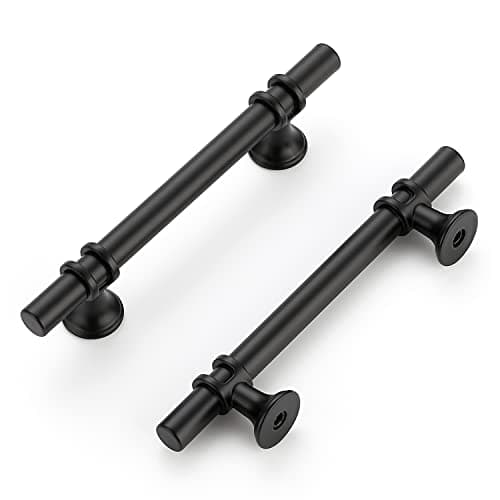 Home Expert Cabinet Handles Black Cabinet Pulls 25 Pack 4 Inch Hole Center