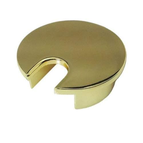 Electriduct 1.57" Metal Desk Grommet 40mm Cable Hole Cover Wire Cord Organizer | Brushed Brass (3 Pack)