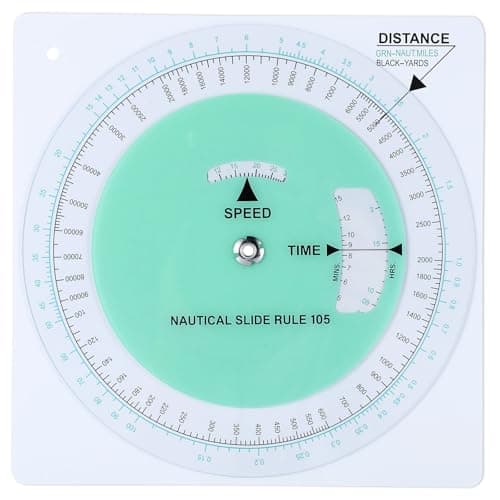 Saypacck Marine Navigation Slide Rule Nautical Plotter Protractor Ship Navigation Tools Course Plotter Divider
