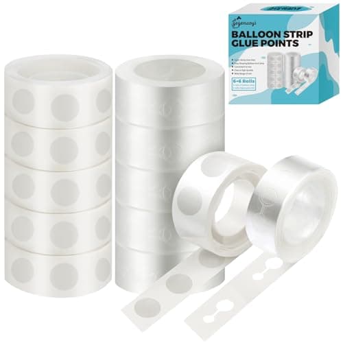 gegemaoyi Balloon Arch Kit 984ft DIY Balloon Garland Strip with 600Pcs Clear Glue Point Dots Removable Adhesive Tape for Balloon Arch Decorations Wedding Craft Decor