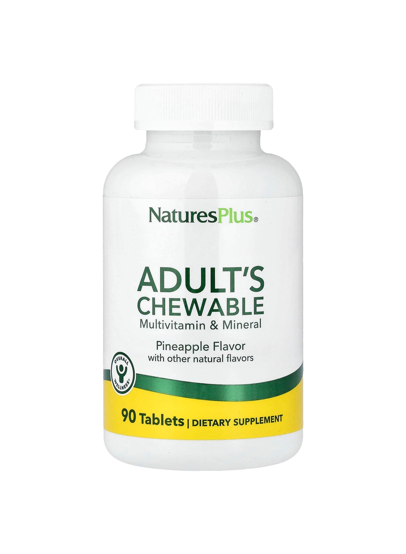 Adult's Chewable Multivitamin & Mineral, Pineapple, 90 Tablets