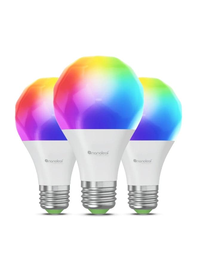 Essentials Smart Light Bulb MATTER Edition A60/E27 - for Home/Office, Color Changing RGBCW, Dimmable Bulb, Bluetooth/Thread Enabled, works with iOS/Android - Alexa, Google, Smart Things - 3 Pack