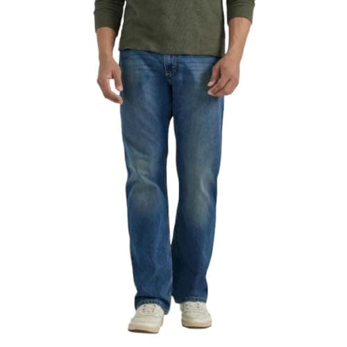 Wrangler Authentics Men's Relaxed Fit Boot Cut Jean, Medium Indigo, 30W x 32L