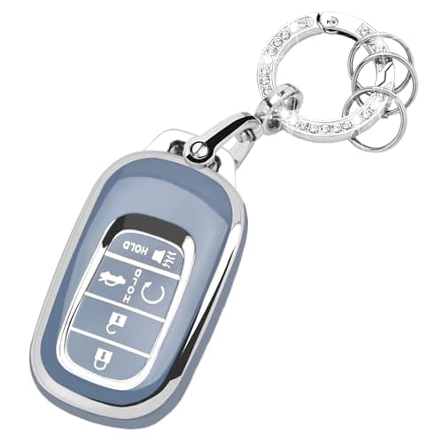 for Honda Key fob Cover - Soft TPU Car Key Case Protector Fit for 2022 2023 2024 Honda Accord Civic HR-V CR-V Pilot Odyssey Smart Remote Key(Blue)