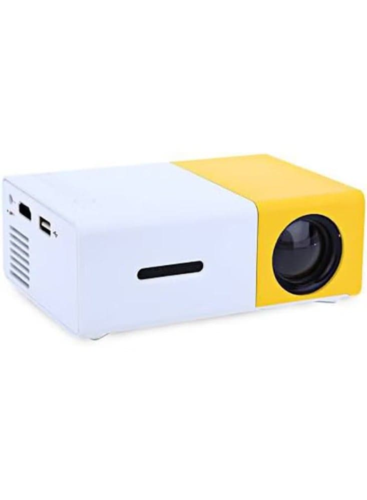 YG300 Portable QVGA LED 400 Lumens Projector With Remote Control YG300 White/Yellow