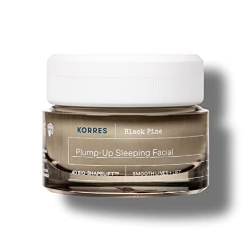 KORRES Black Pine 4D BioShapeLift Plumping Night Cream Firming Face Moisturizer for Women Men Overnight Hydration Cream for SmootherLooking Skin Vegan Skincare DermatologistTested 135 Fl Oz