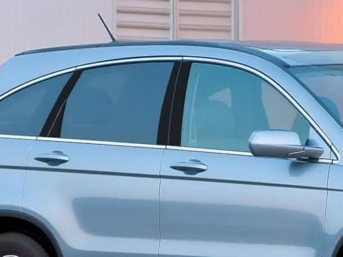 Rvinyl Pillar Post Pre Cut Window Trim Kits in Carbon Fiber 4D Black Compatible with Honda CRV 20072011 Adhesive Backs