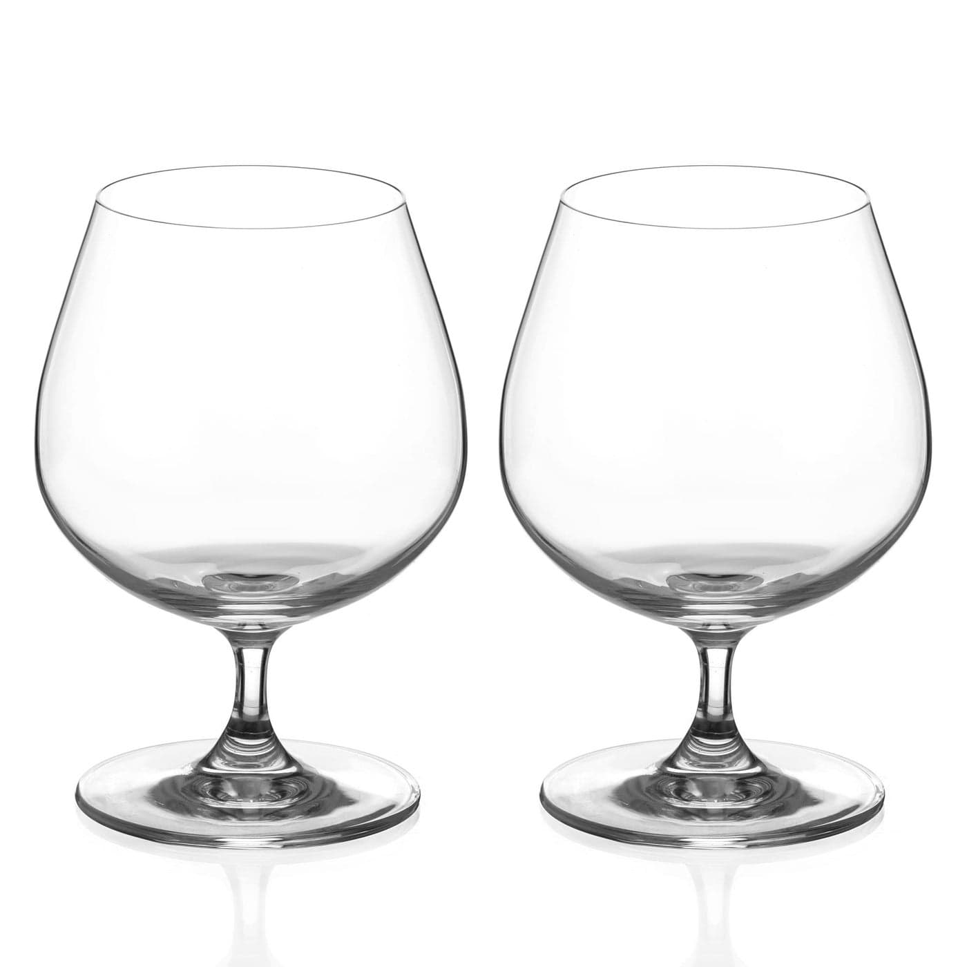 DIAMANTE Brandy Cognac Liqueur Glasses Pair Auris Collection Undecorated Crystal Snifter Glasses Set of 2 1400702