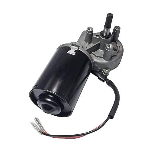 BEMONOC High Torque PMDC Worm Geared Motor 12V Reversible 50 RPM (Right Gear-Box) with Double Flat Shaft for Garage Door