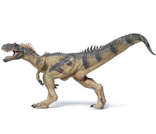 GeminiGenius Allosaurus Dinosaur Toy for Kids Dinosaur World Action Figure with Movable Jaw Standing Pose Cake Topper Party Gift and Prize Supplie for Kids or Dino Lovers