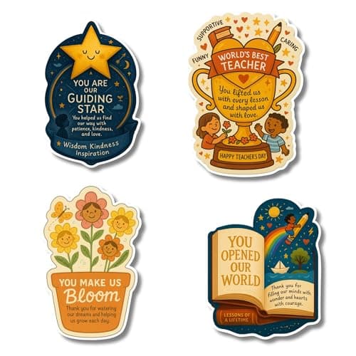 Regalo Casila Fridge Magnet for Teachers Appreciation Gift Set Thank You Magnet for Teachers Day Suitable for Kids Adults Students Mentors Home Office Classroom Decor