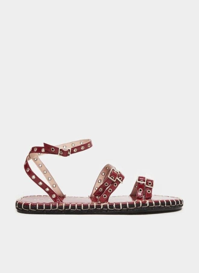 Raid Tanya Strappy Eyelet Flat Espadrilles — 40