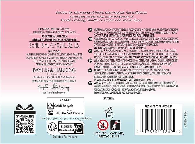 Baylis Harding Beauticology Candy Beauty Lip Bus Gift Set Vegan Friendly Pack of 1