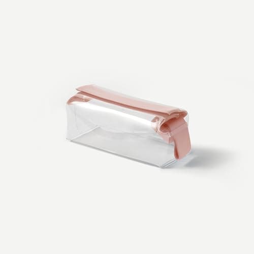 Cadence Parcel Clear Kit with Magnetic Closure Durable and LeakResistant Travel Toiletry Kit TSACompliant Modular Design Hygiene Bag for Travel Essentials 5 Qt Rose