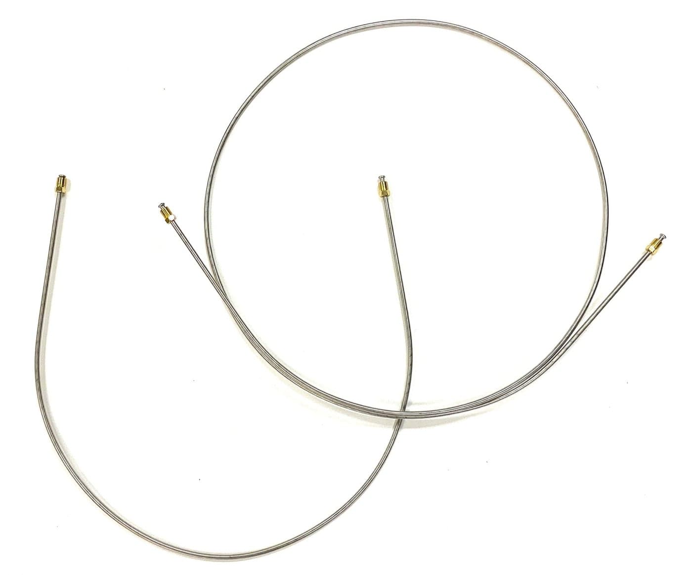 Stainless Steel Rear Axle Brake Line Pair. Cut To Length And Flared With Correct Fittings - Just Bend Them Into Place The Stop Shop SS2R
