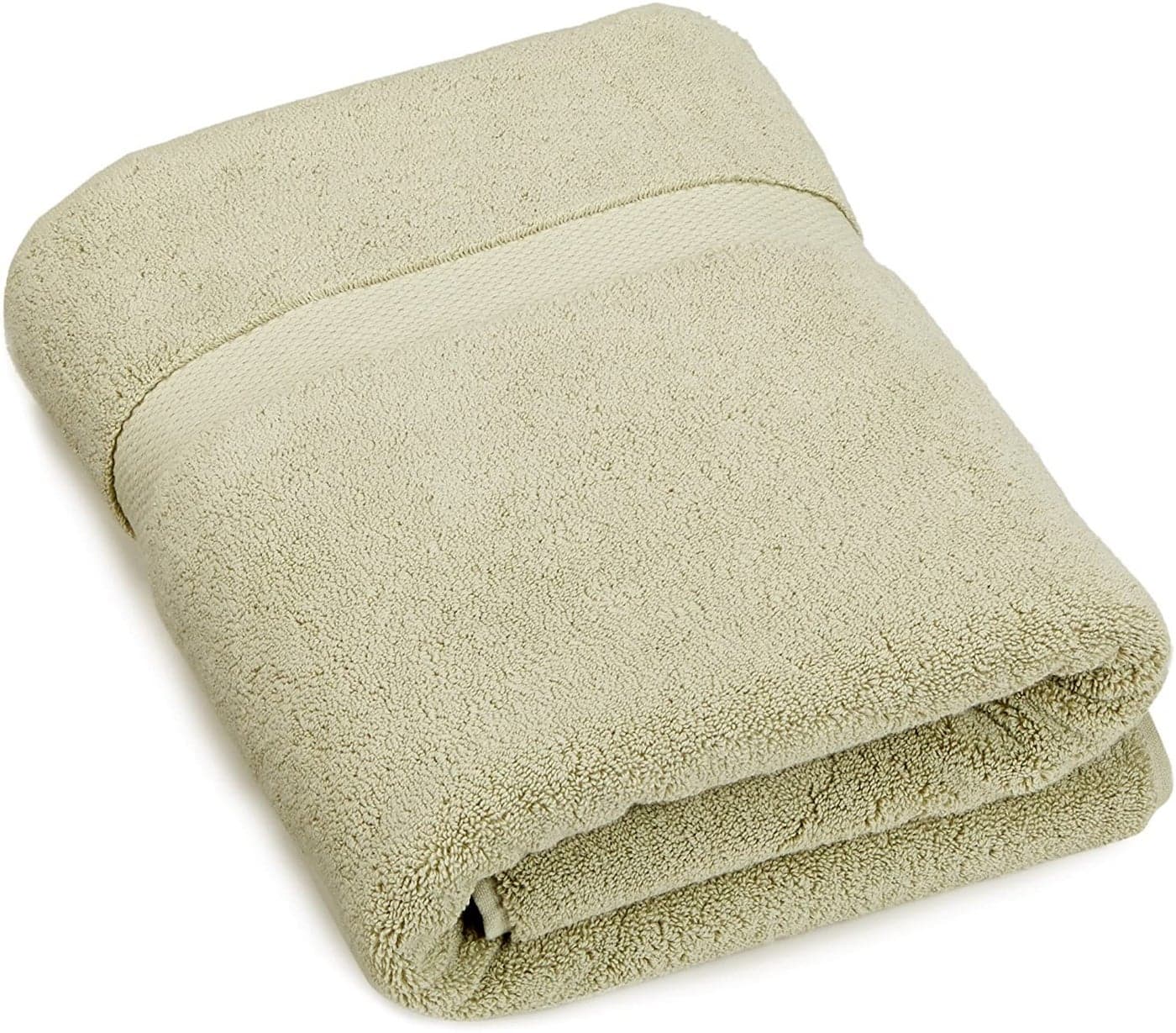 TIQH® Organic Zero Twist Cotton 600 GSM Highly Absorbent & Quick Dry Soft Bath Towel - Pack of 1 (Beige)