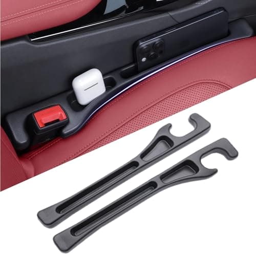 EnzeroTools Car Seat Gap Filler 2Pack NoDrop Seat Side Gap Seam Filler Organizer with Phone Holder Universal Fit Fill The Gap Between Seat Console Perfect for Car SUV Truck