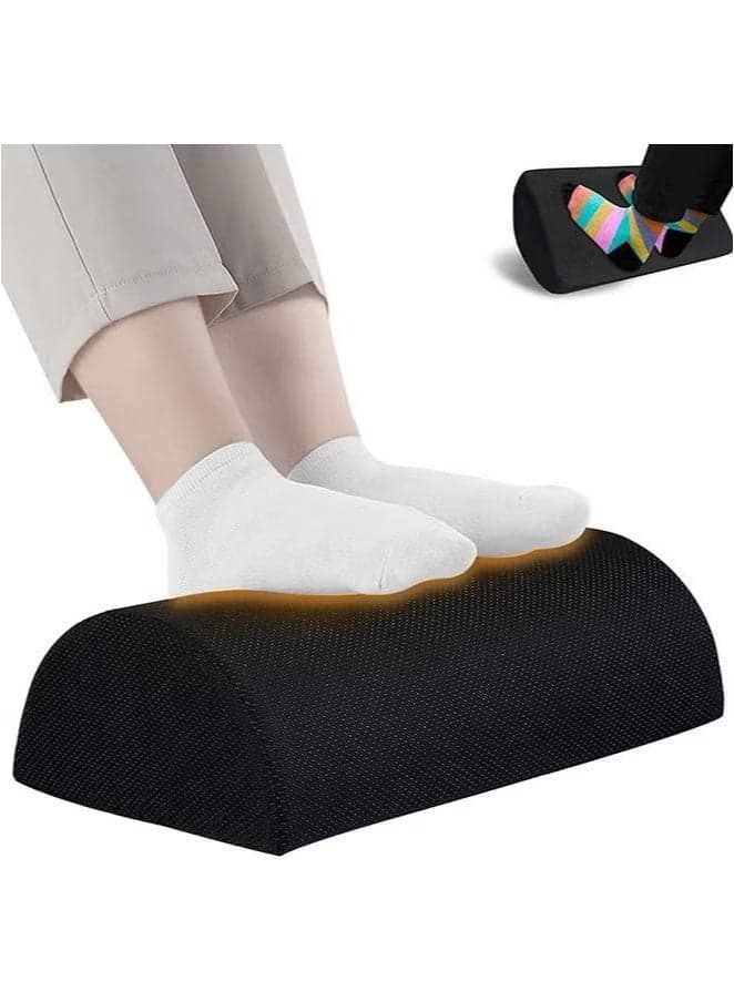 Foot Rest for Under Desk Ergonomic Memory Foam Footrest Pillow with Adjustable Heights Non-slip Bottom Breathable Washable Cover, Office Foot Stool for Lumbar Back Knee Pain at Home Airplane Travel
