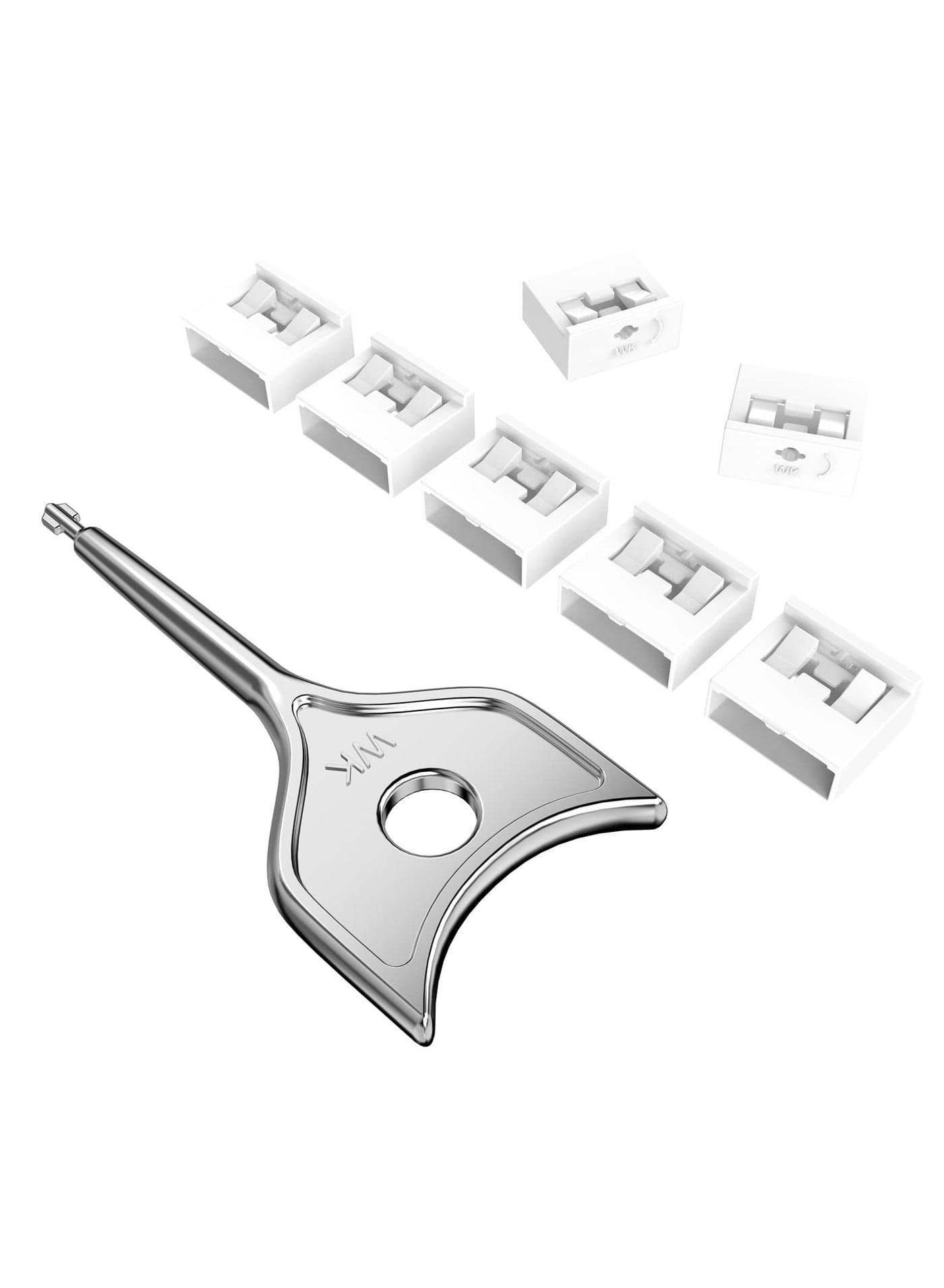 10-Pack USB Port Blocker Set with Key, Locking Dust Caps for USB-A Ports, Ideal for Computers, TVs and Routers, White