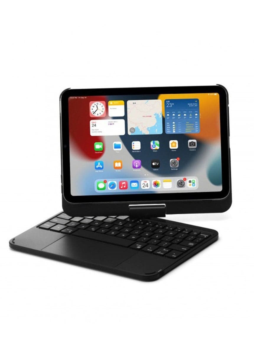 Keyboard Case for iPad Mini 7th/6th Generation (2024/2021),7-color Backlit Bluetooth Wireless Removable Keyboard with Smart Touchpad Tablet Protective Cover