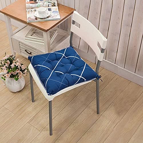 RRC Microfiber Cotton Chair Pads with Four Corner Ties 16x16(Inches) 41X41(CM) Square, Pack of 2 | Extra-Comfortable & Soft Seat Cushions | Ergonomic Pillows for Rocking