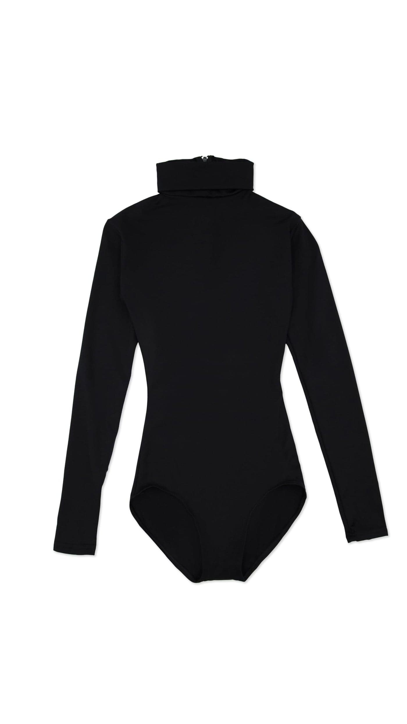 Capezio Girls' Big Team Basic Long Sleeve Turtleneck Leotard w/Snaps, Black, Large