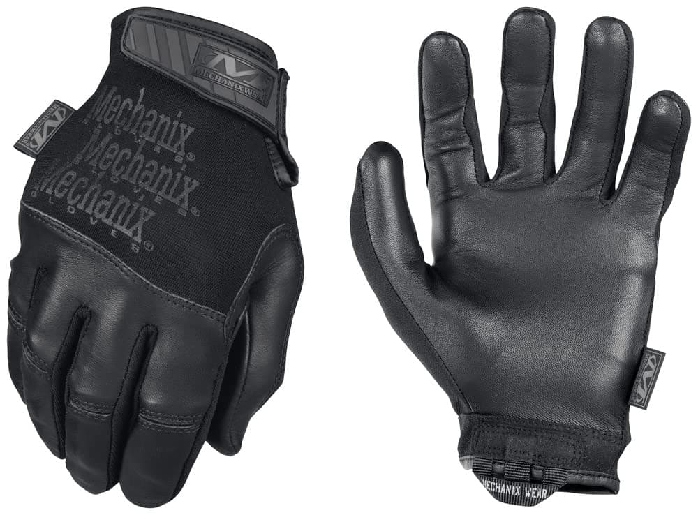 Mechanix Wear Tactical Specialty Recon Gloves - Heavy Duty - Slim-Fitting Leather Work Gloves - Touchscreen Compatible - Machine Washable - Large - Covert Black