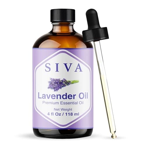 Siva Lavender Essential Oil - 4 Fl Oz – 100% Natural Lavender Oil - for Diffuser, Face, Skin Care, Aromatherapy, Hair Care, Scalp and Body Massage - with Dropper